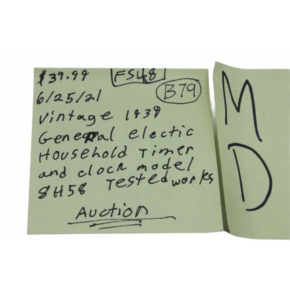 Vtg 1939 General Electric Household Timer & Clock Model 8H58 Tested Works - Picture 12 of 12